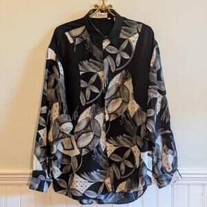 Vintage Messori 100% Silk Italian Button-Up Shirt - Rare Pattern